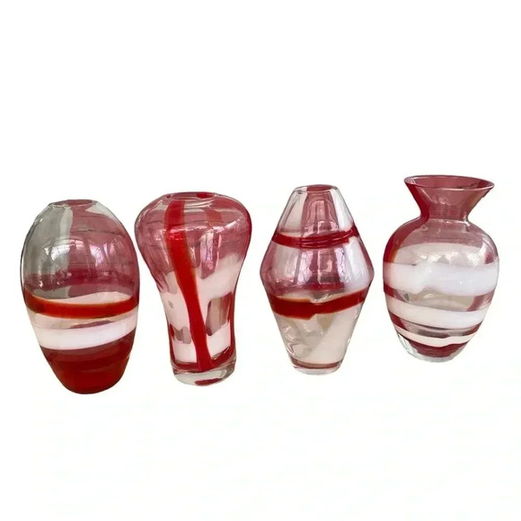 Vintage Guzzini Set Of 4 Small Bud Vases - Picture 1 of 6